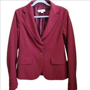 NEW YORK AND COMPANY TAILORED BLAZER IN BEAUTIFUL WINE COLOR - NWOT - SIZE 6